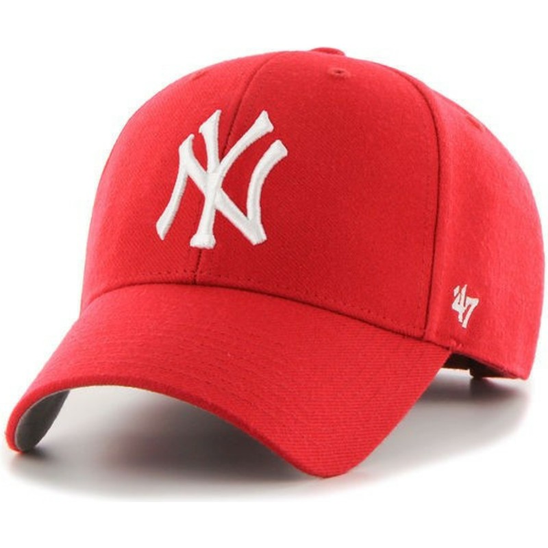 casquette-courbee-rouge-new-york-yankees-mlb-mvp-47-brand