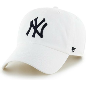 Casquette courbée blanche New York Yankees MLB Clean Up 47 Brand