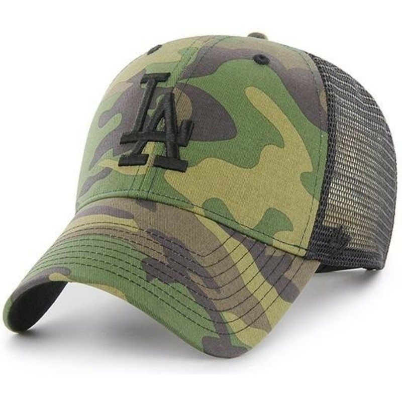 casquette-trucker-camouflage-avec-logo-noir-los-angeles-dodgers-mlb-branson-mvp-47-brand