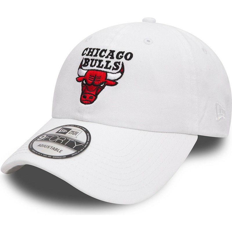 casquette-courbee-blanche-ajustable-9forty-washed-chicago-bulls-nba-new-era