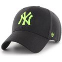 casquette-courbee-noire-snapback-avec-logo-vert-new-york-yankees-mlb-mvp-47-brand
