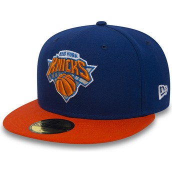 Casquette plate bleue ajustée 59FIFTY Essential New York Knicks NBA New Era