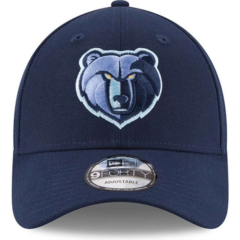 casquette-courbee-bleue-avec-logo-brode-ajustable-9forty-the-league-memphis-grizzlies-nba-new-era