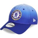 casquette-courbee-bleue-ajustable-9forty-fade-chelsea-football-club-new-era