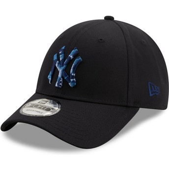 Casquette courbée bleue marine ajustable 9FORTY Camo Infill New York Yankees MLB New Era