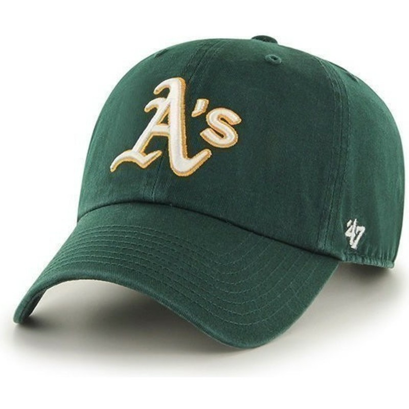casquette-courbee-verte-oakland-athletics-mlb-clean-up-47-brand