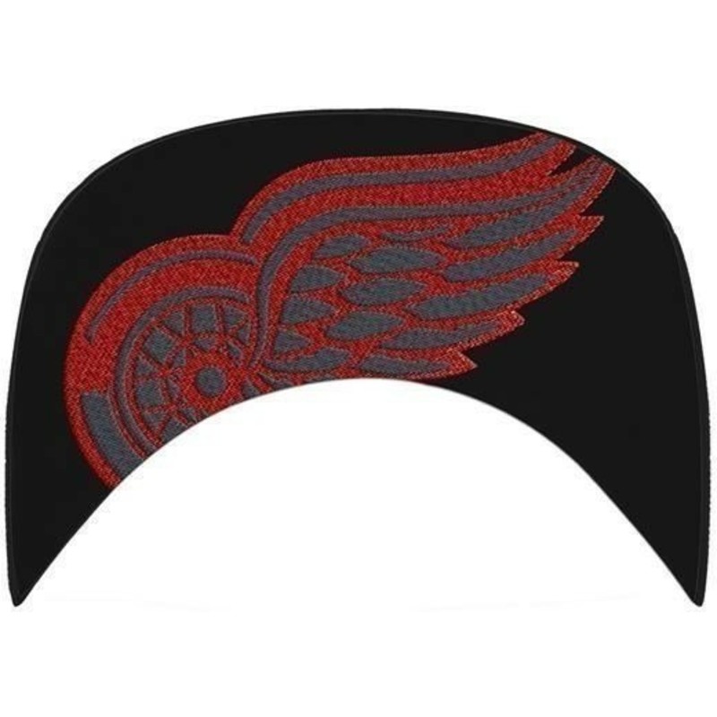 casquette-plate-noire-snapback-avec-lettres-de-boston-red-wings-nhl-47-brand