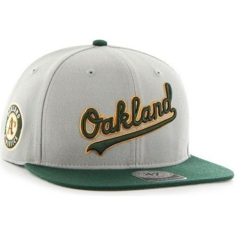 casquette-plate-grise-snapback-avec-logo-lateral-mlb-oakland-athletics-47-brand