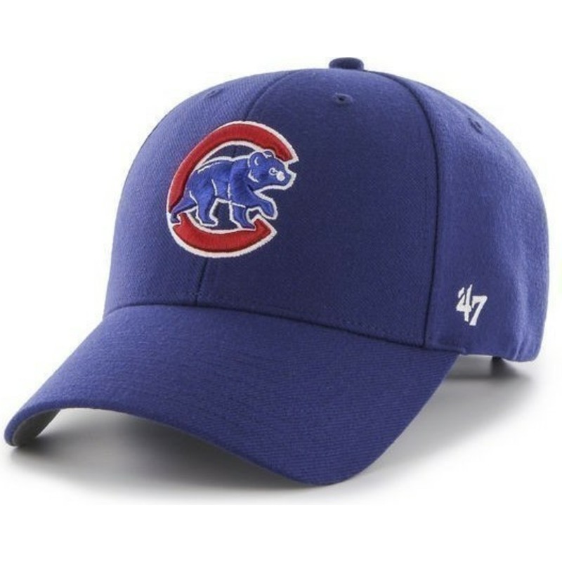 casquette-a-visiere-courbee-bleue-unie-mlb-chicago-cubs-47-brand
